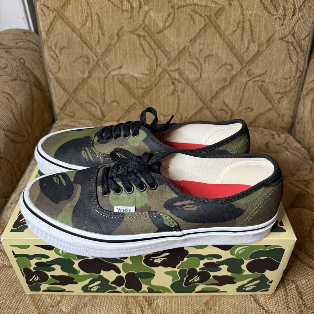 BAPE x Vans Authentic 44 DX First Camo 2021 Size 10 Clean!